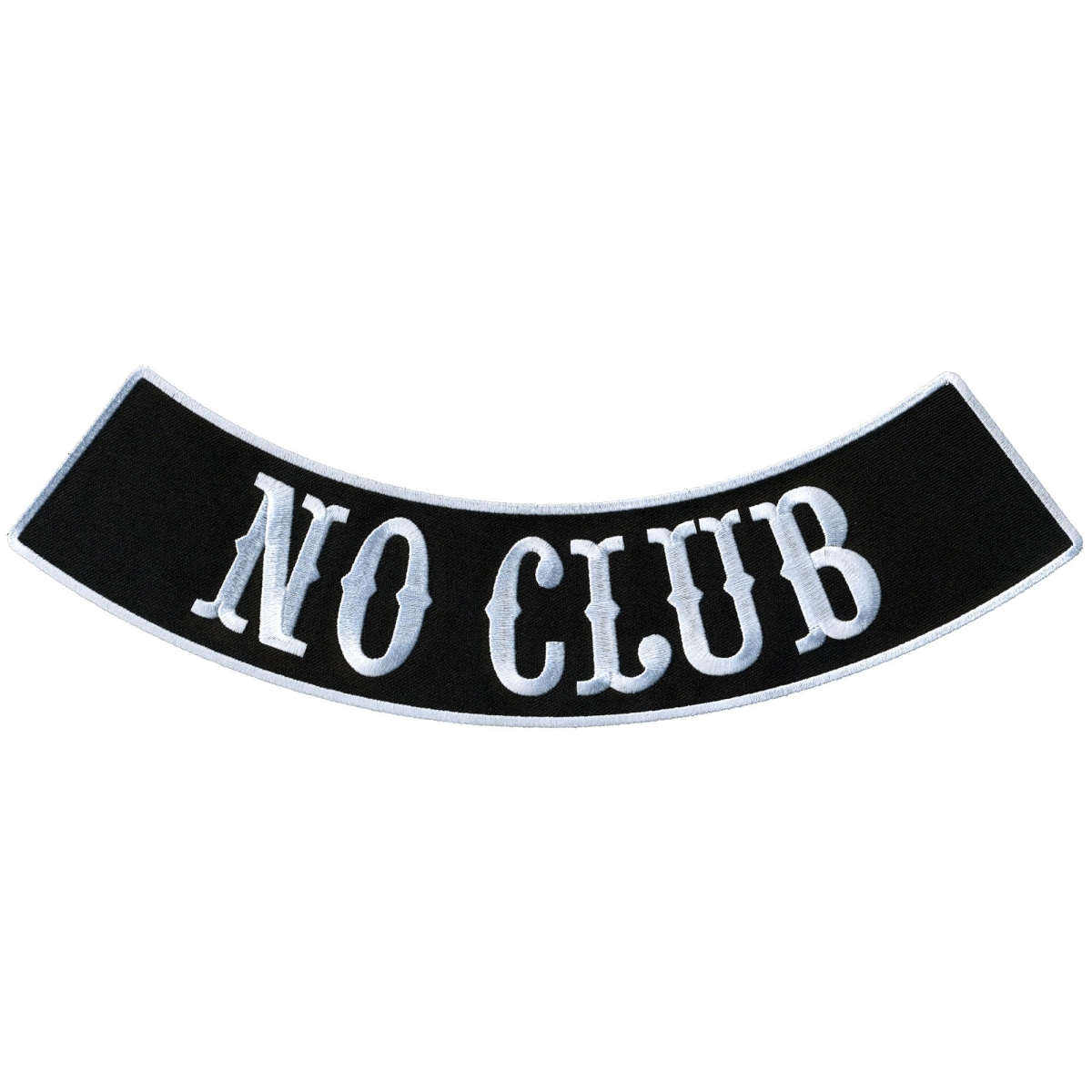 PPM5171 12 x 3 in. No Club Bottom Rocker Patch - Multi Color