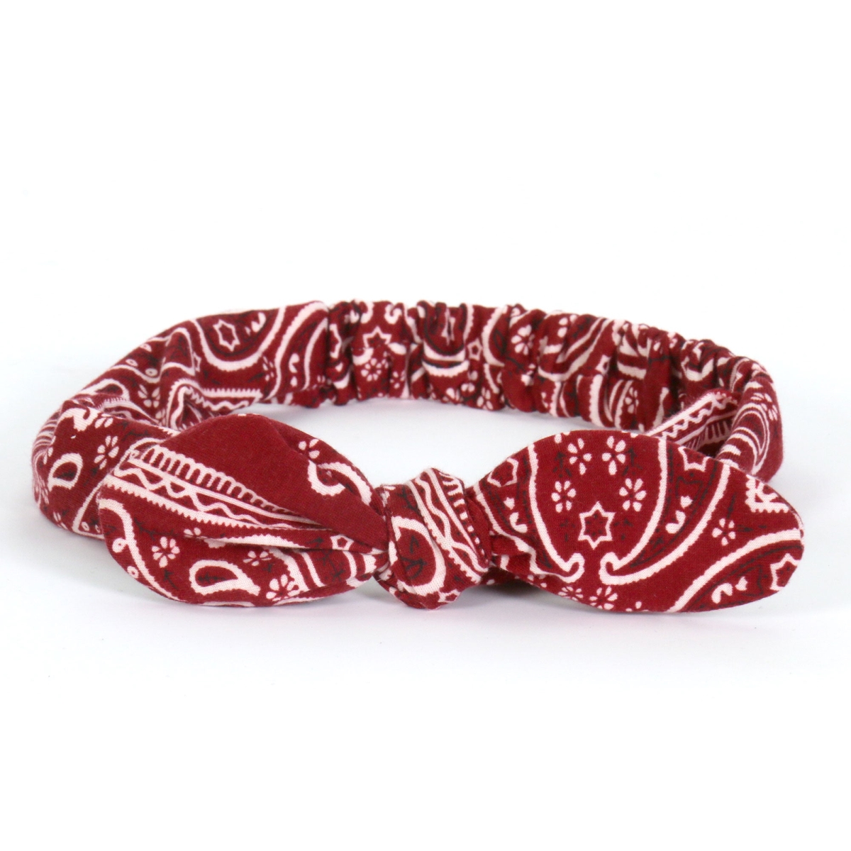 HRJ1002 10.25 in. Paisley Headband - Burgundy