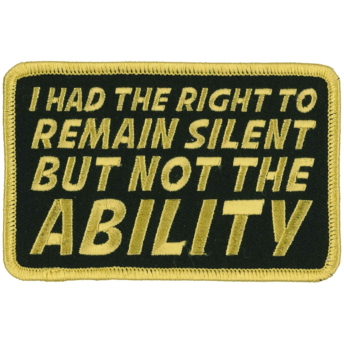 PPW1022 4 x 3 in. Right to Remain Silent Patch - Multi Color