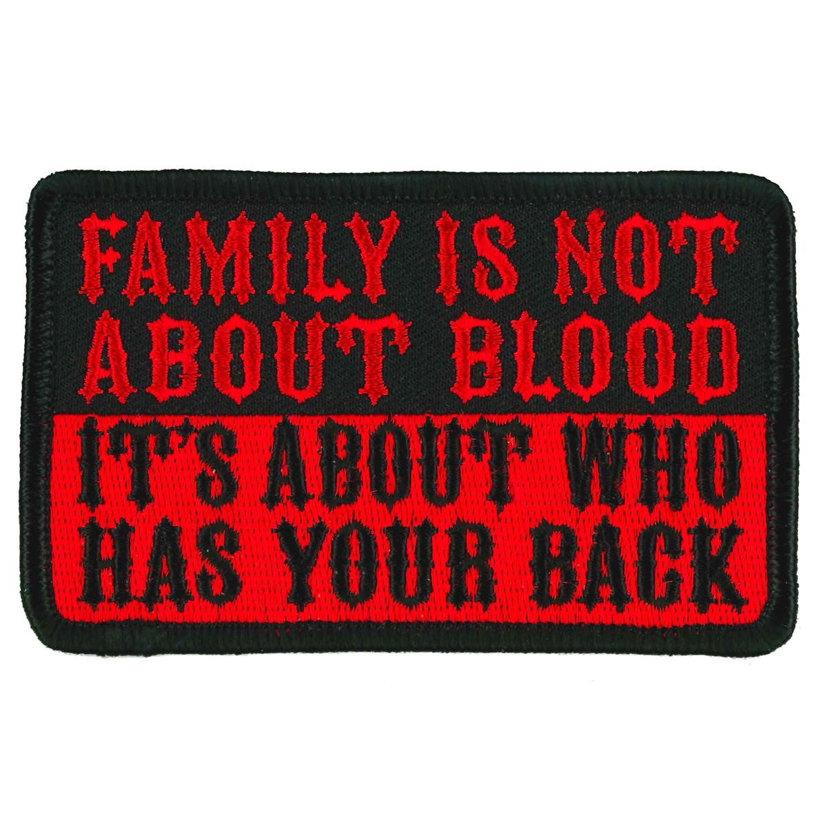 PPW1035 4 x 3 in. Blood Family Patch - Multi Color
