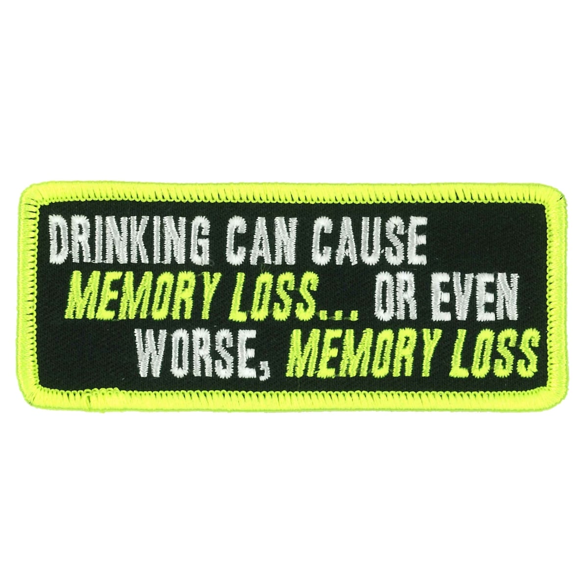 PPW1045 4 x 2 in. Drinking Memory Loss Patch - Multi Color