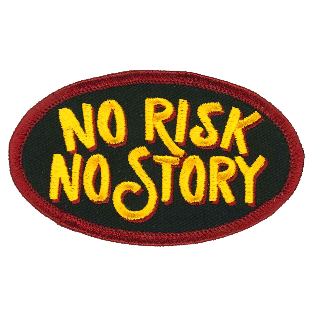 PPW1060 4 x 2 in. No Risk No Glory Patch - Multi Color