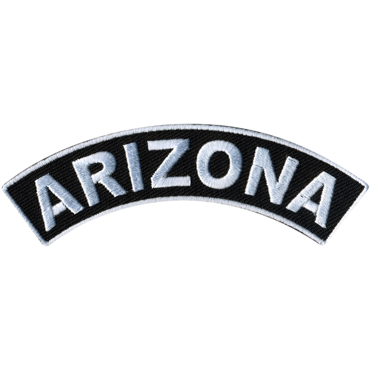 PPM4006 4 x 1 in. Arizona Top Rocker Patch - Black & White
