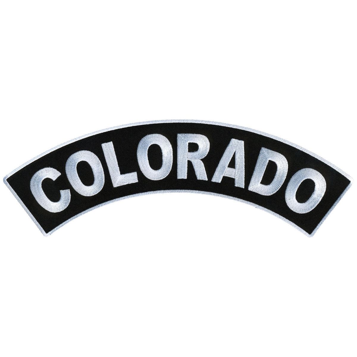 PPM4011 12 x 3 in. Colorado Top Rocker Patch - Black & White