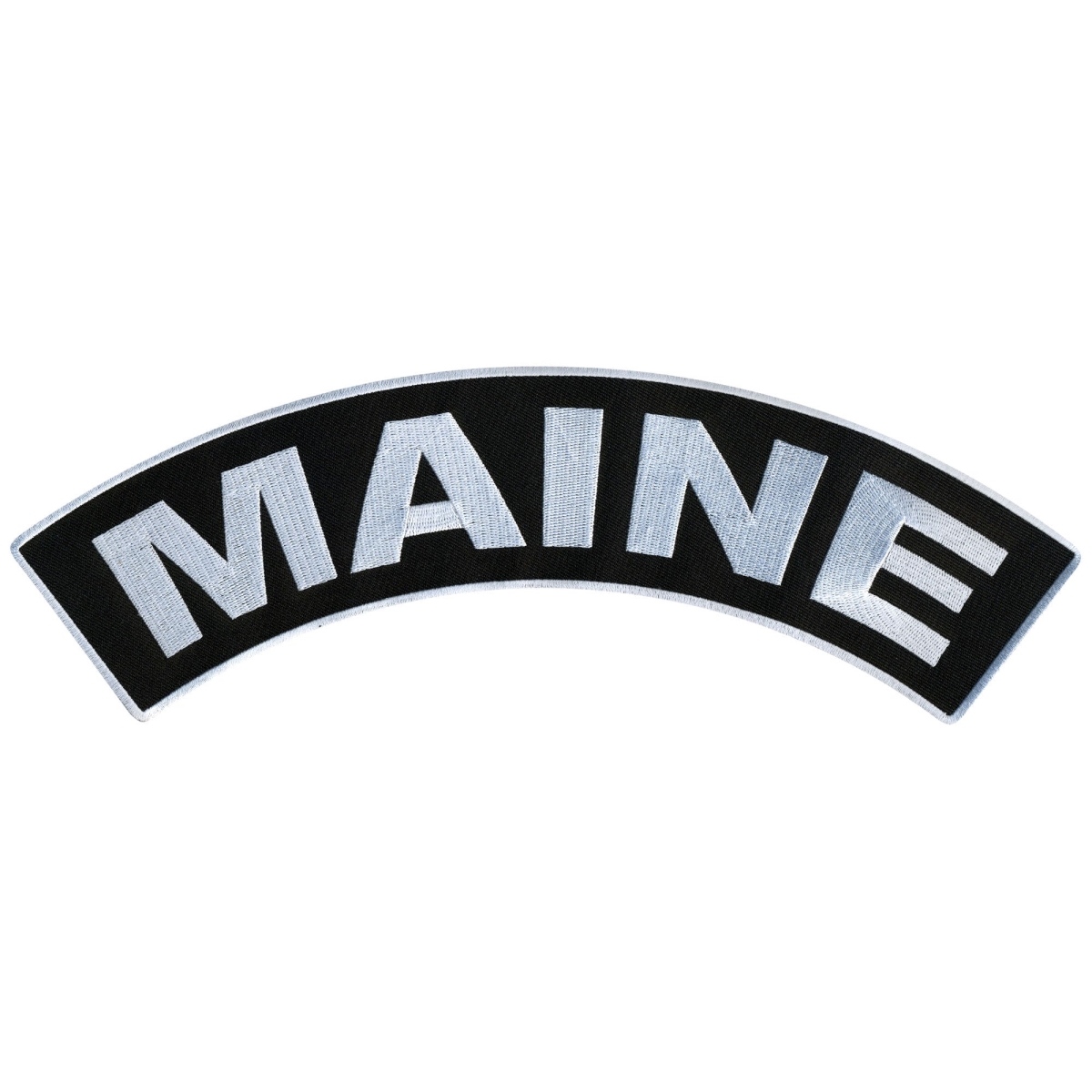 PPM4037 12 x 3 in. Maine Top Rocker Patch - Black & White