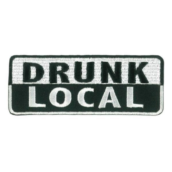 PPW1226 4 x 1.5 in. Drunk Local Embroidered Patch - Multi Color
