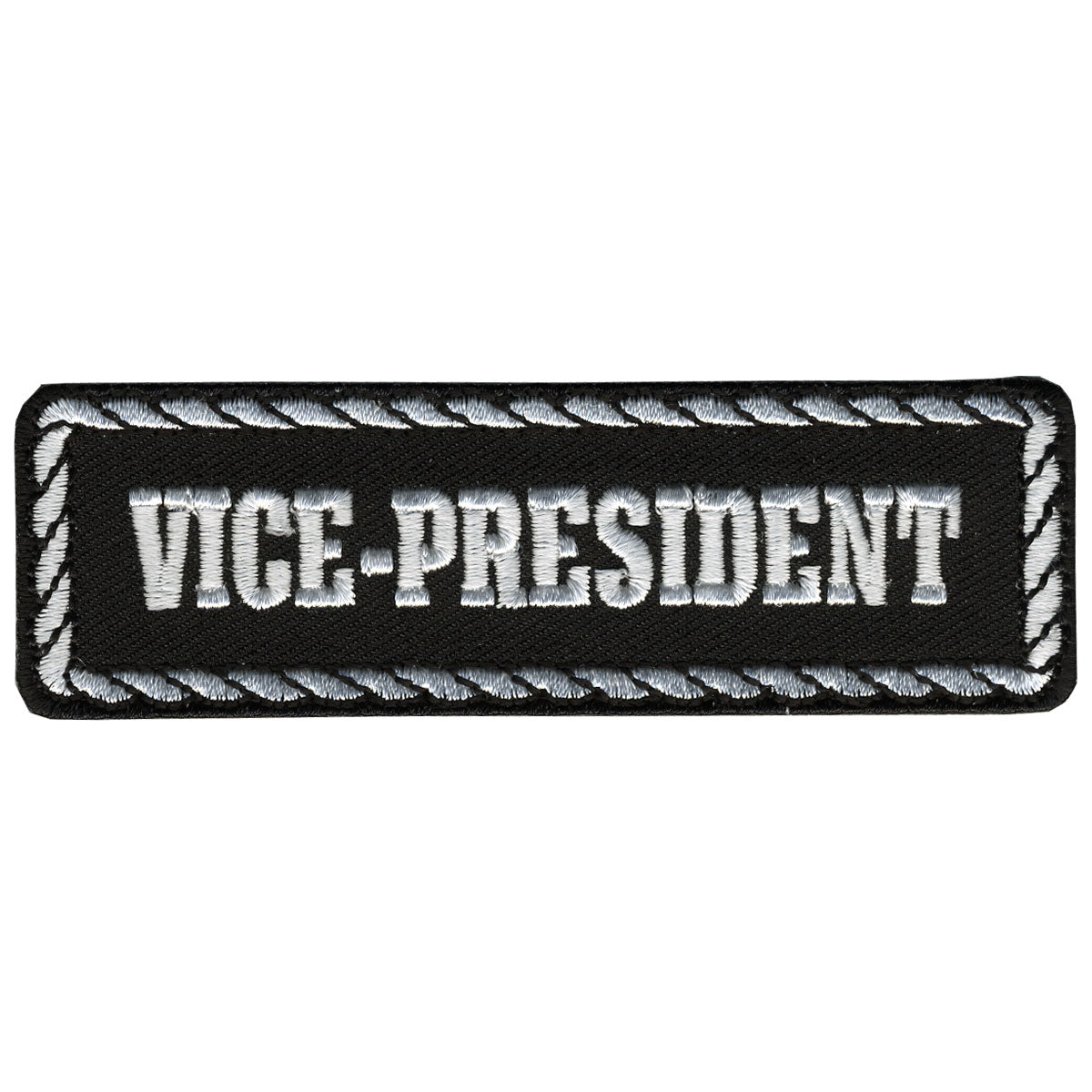 PPD1007 4 x 1 in. Vice-President Patch - Black & White