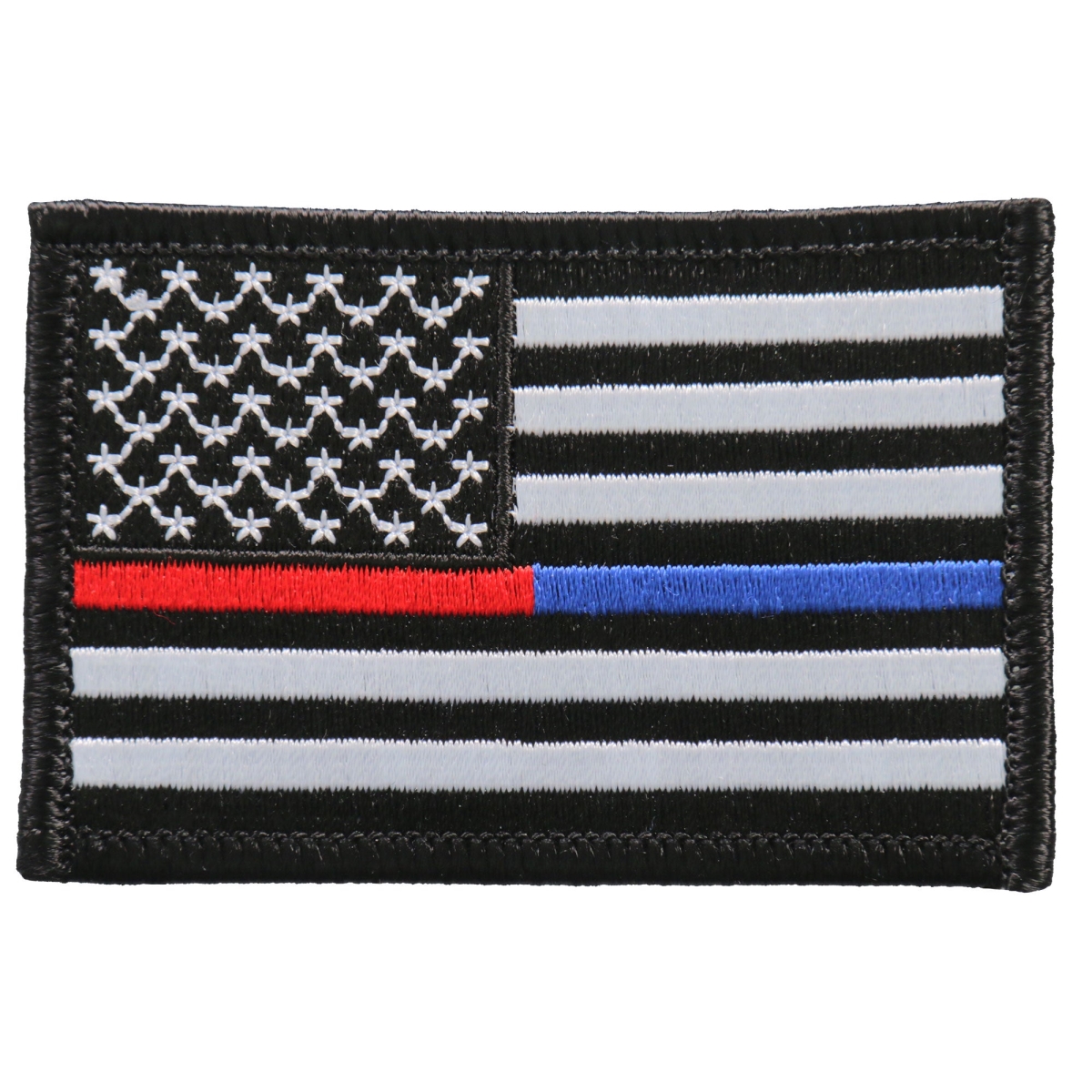 PPF5113 3 x 2 in. Thin Line Patch - Blue & Red