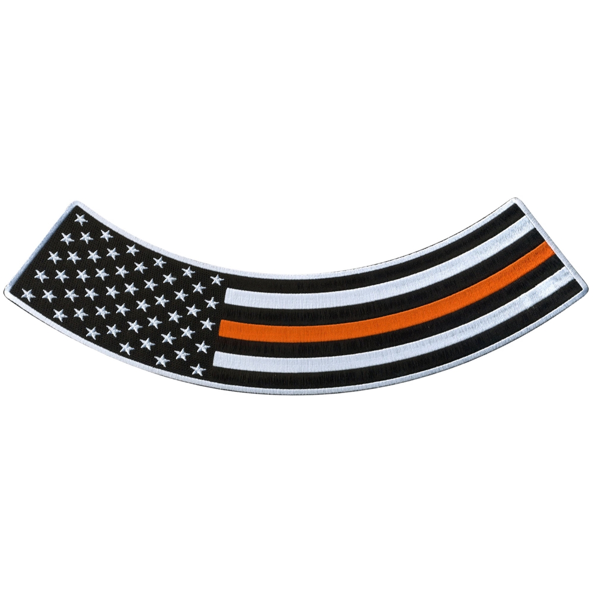 PPM5161 12 x 3 in. Thin Orange Line Bottom Rocker Patch - Multi Color