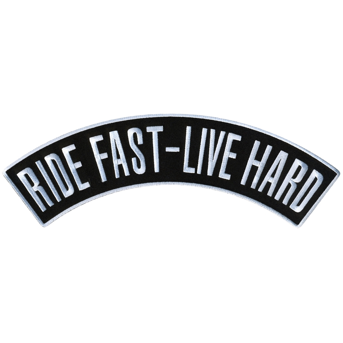 PPM4203 12 x 3 in. Ride Fast Live Hard Top Rocker Patch - Multi Color