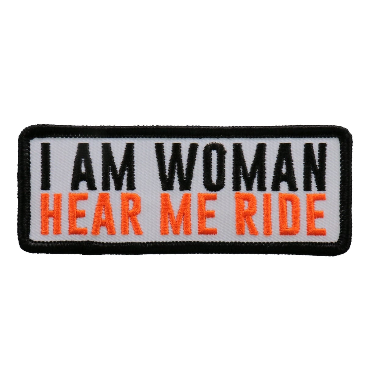 PPL9749 4 x 2 in. I Am Woman Hear Me Ride Patch - Multi Color
