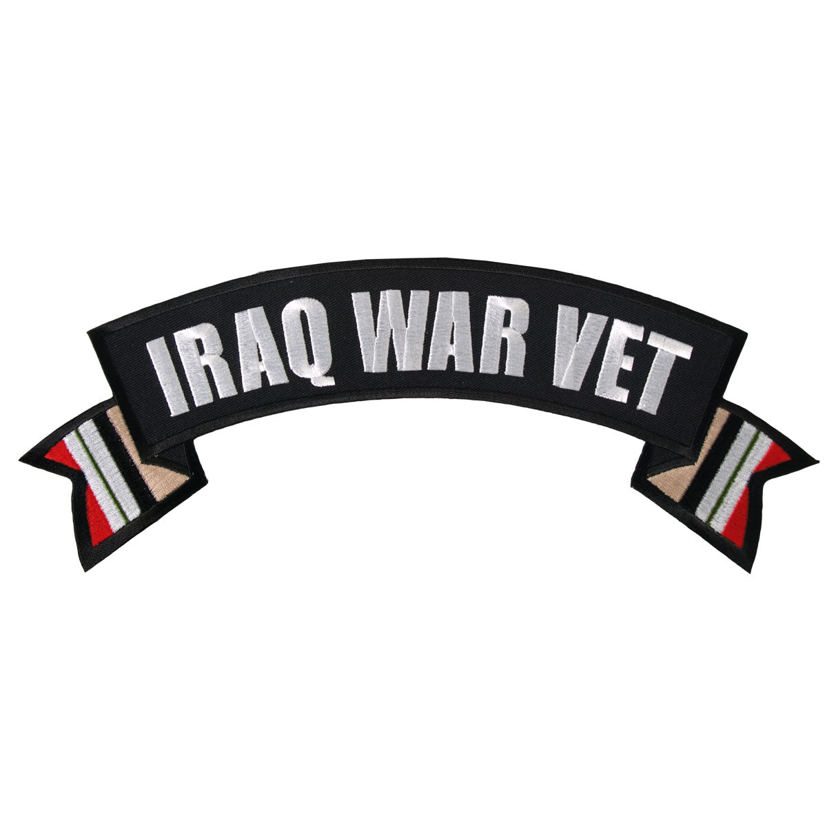 PPM2106 4 x 1 in. Iraq War Vet Banner Patch - Black & White