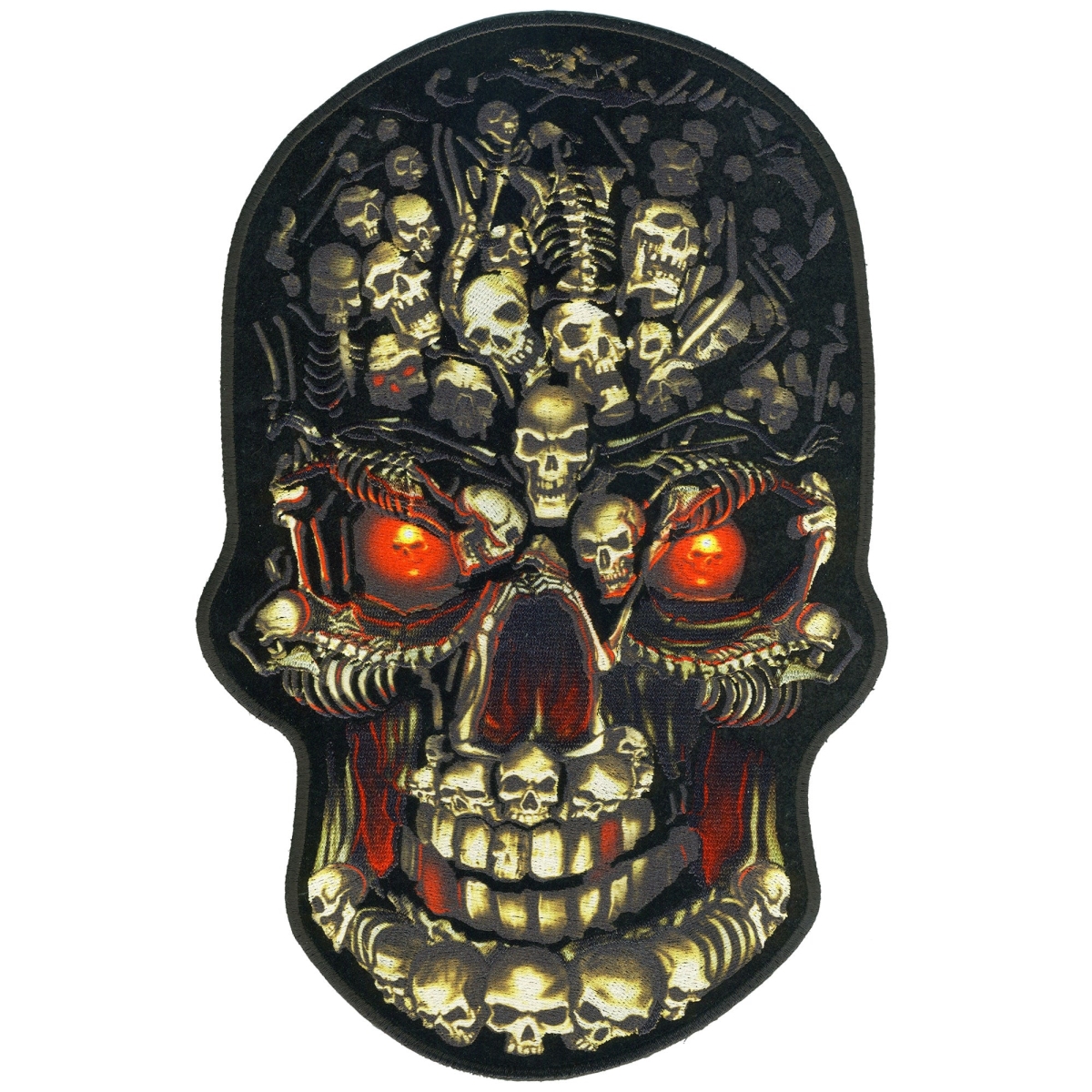PPQ1259 7 x 10.5 in. Skulls Make Skull Patch - Multi Color