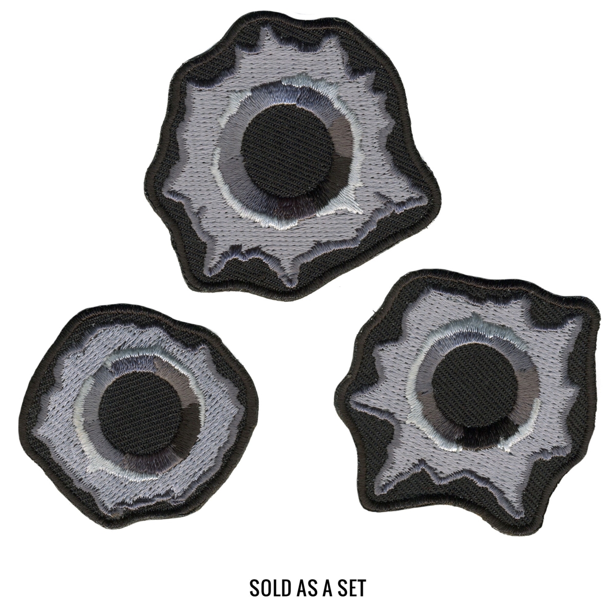 PPQ1354 2 x 2 in. Bullet Hole Patches Set - Multi Color - 3 Piece