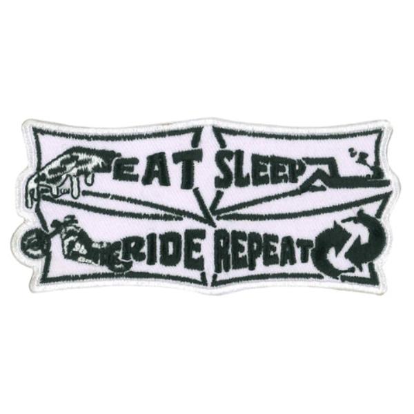 PPW1227 4 x 1.8 in. Eat Sleep Embroidered Patch - Multi Color