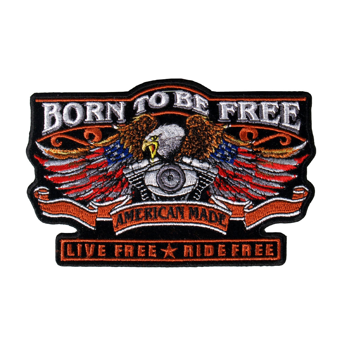 Picture of Hot Leathers PPA3870 5 x 3 in. Born Free Eagle Patch - Multi Color
