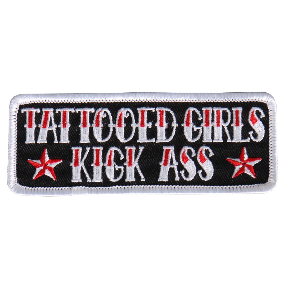 PPL9532 4 x 1 in. Tattooed Girls Kick Ass Patch - Multi Color