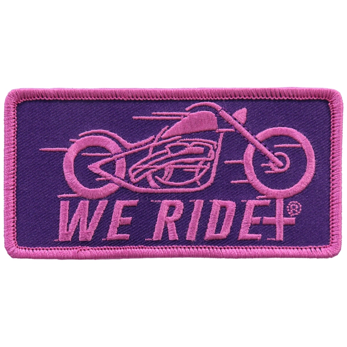 PPL9748 4 x 2 in. We Ride Pink Bike Patch - Multi Color
