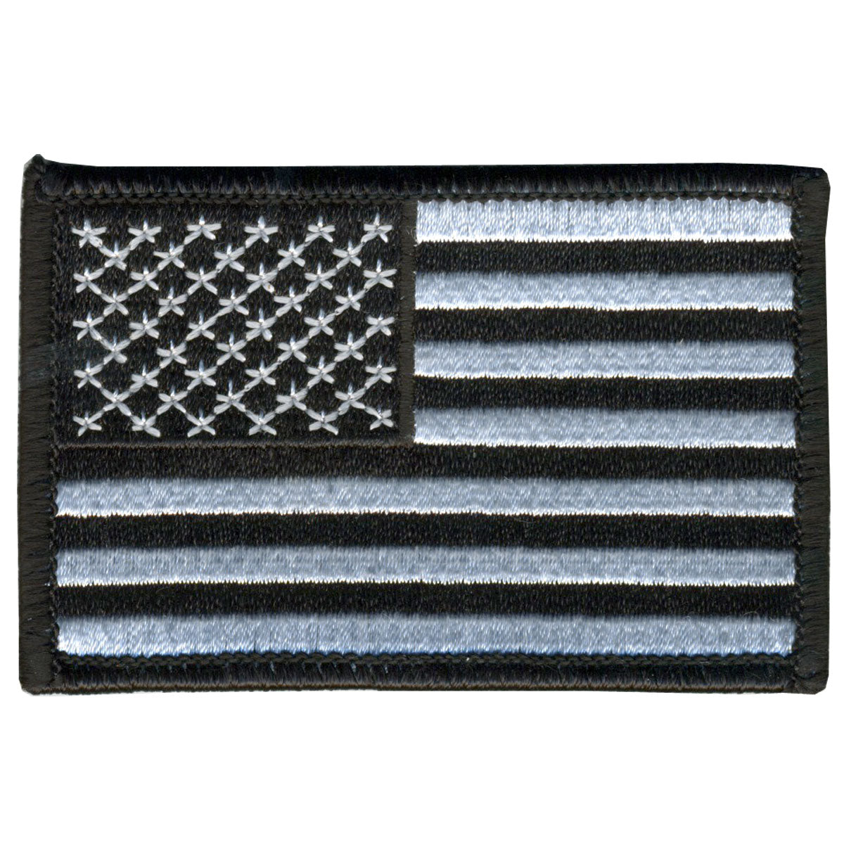 PPA7022 5 x 3 in. American Flag Patch - Black & White