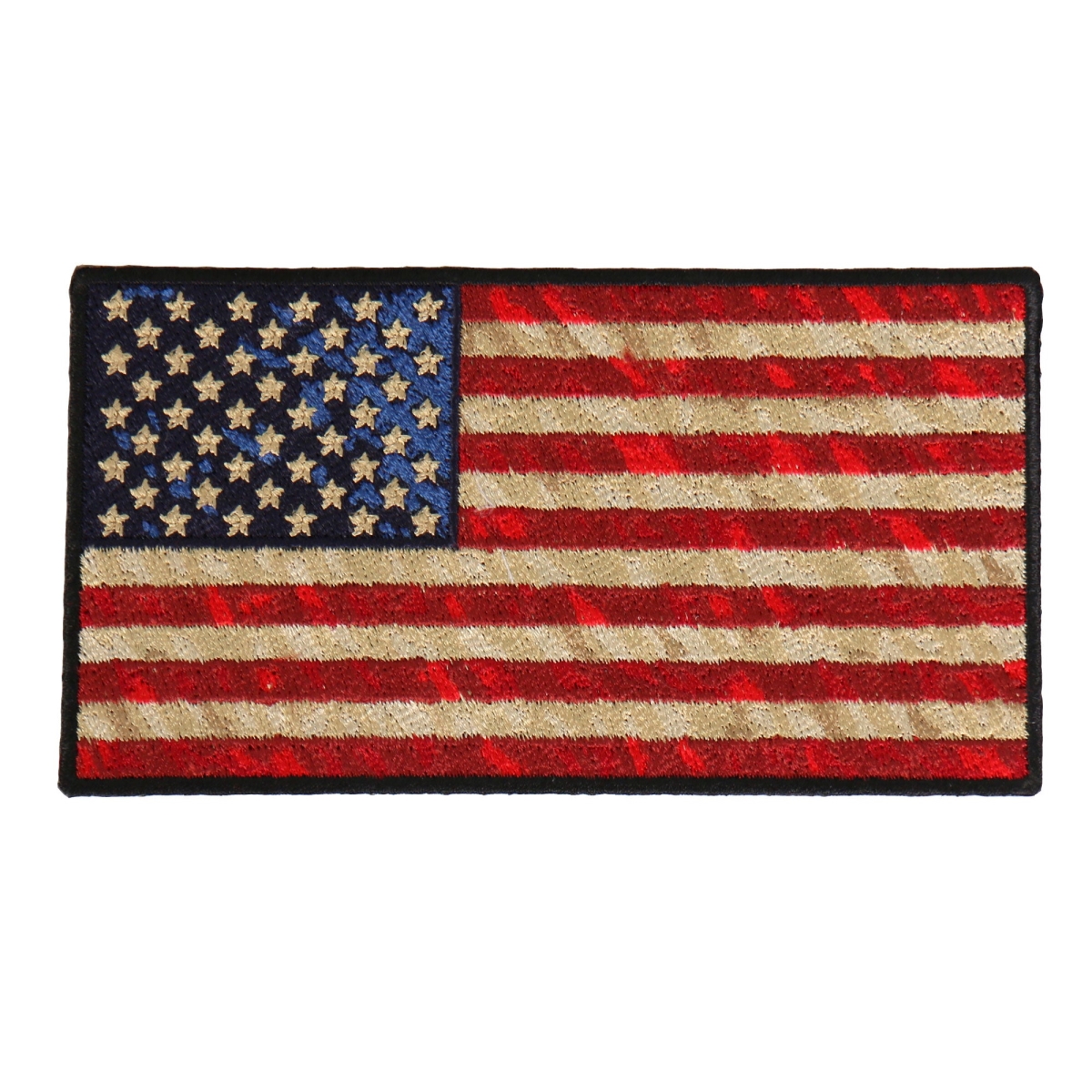 PPA8536 10 x 10 in. Distressed American Flag Patch - Multi Color