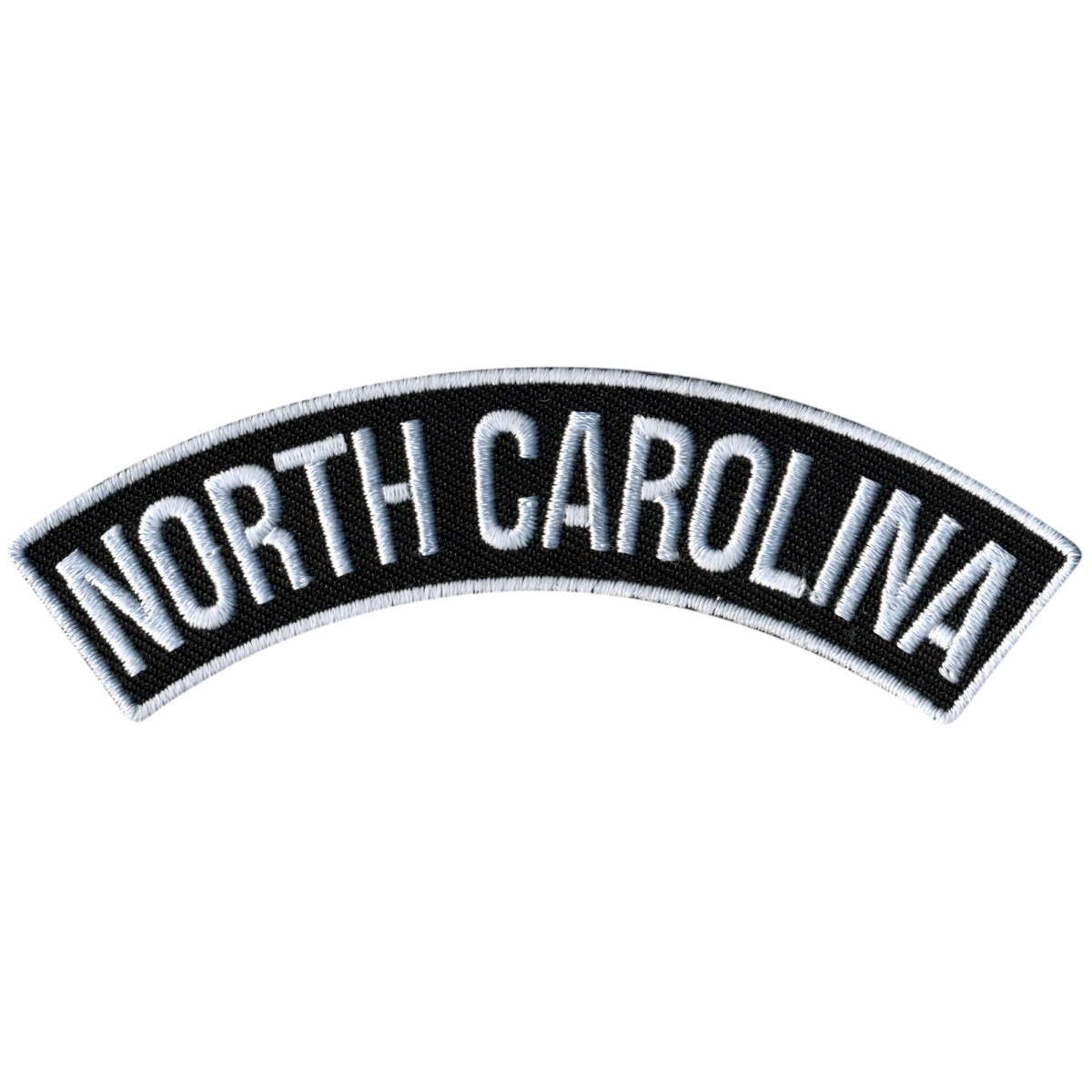 PPM4066 4 x 1 in. North Carolina Top Rocker Patch - Black & White