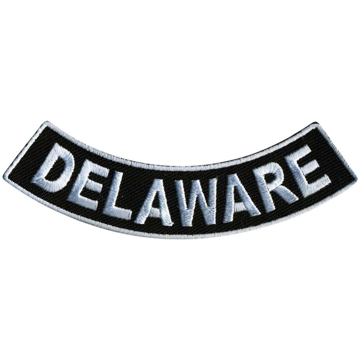 PPM5016 4 x 1 in. Delaware Bottom Rocker Patch - Black & White