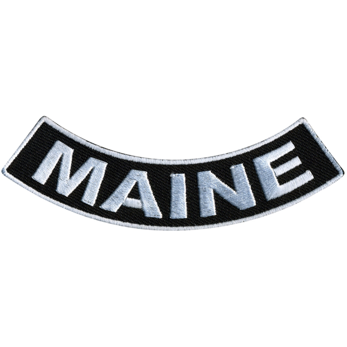 PPM5038 4 x 1 in. Maine Bottom Rocker Patch - Black & White