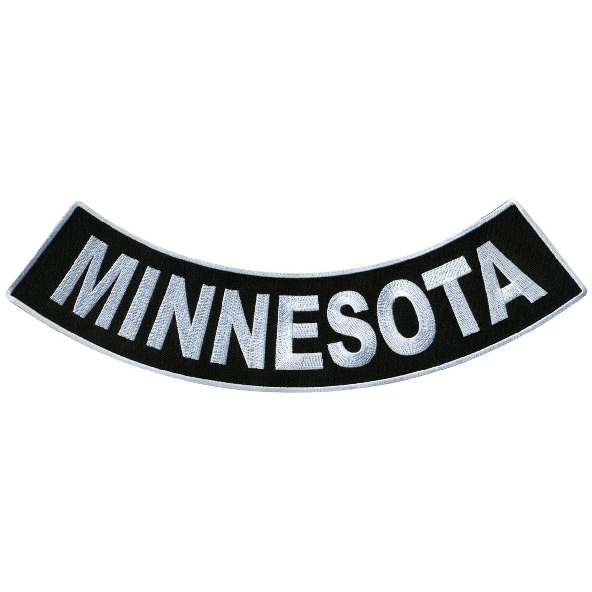 PPM5045 12 x 3 in. Minnesota Bottom Rocker Patch - Black & White
