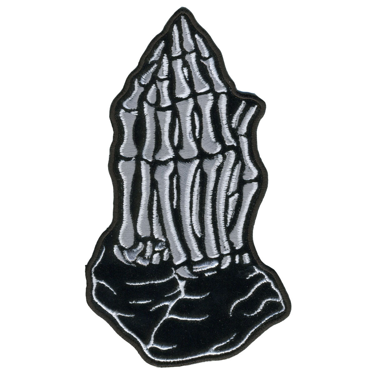 PPA7270 3 x 5 in. Praying Skeleton Hands Patch - Multi Color