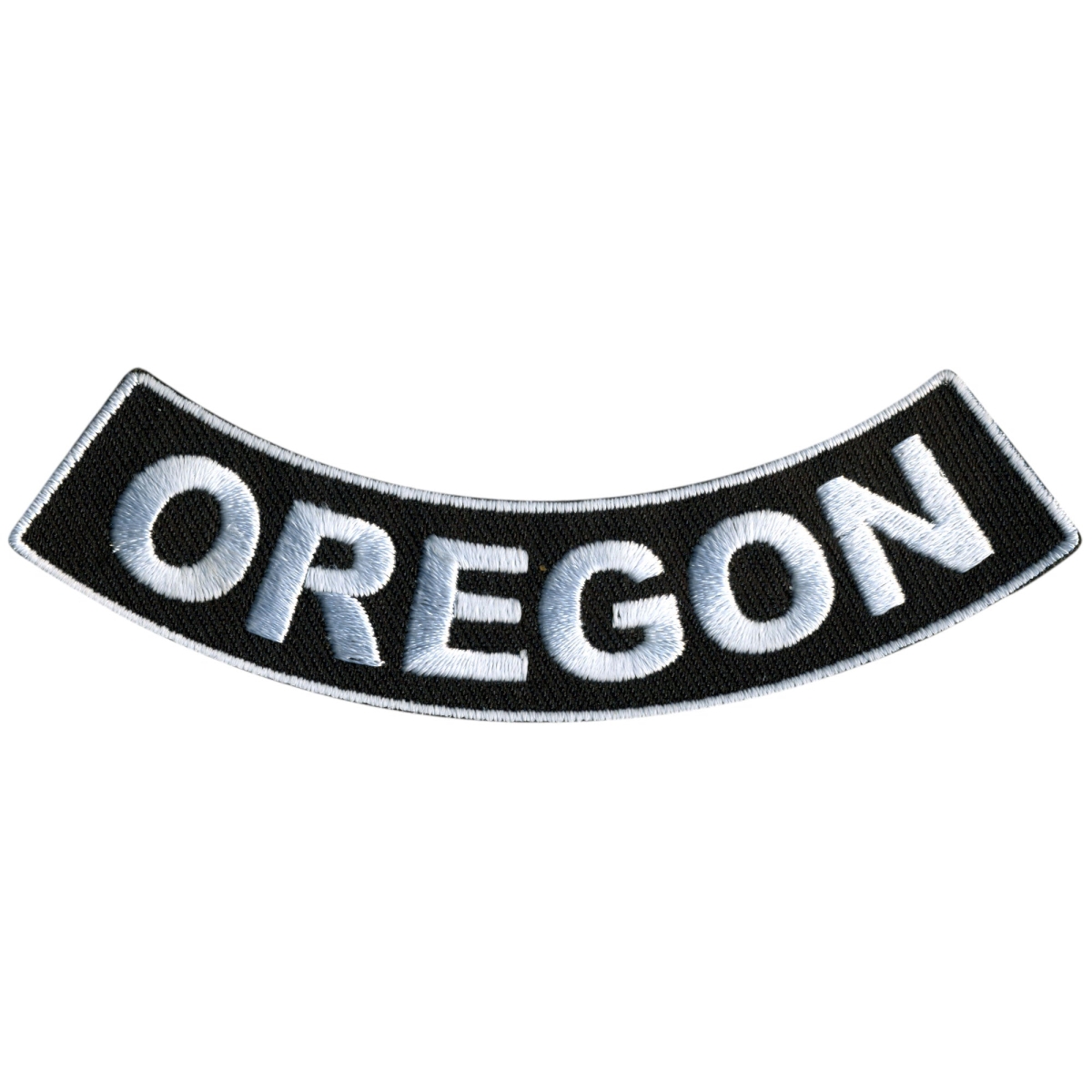 PPM5074 4 x 1 in. Oregon Bottom Rocker Patch - Black & White