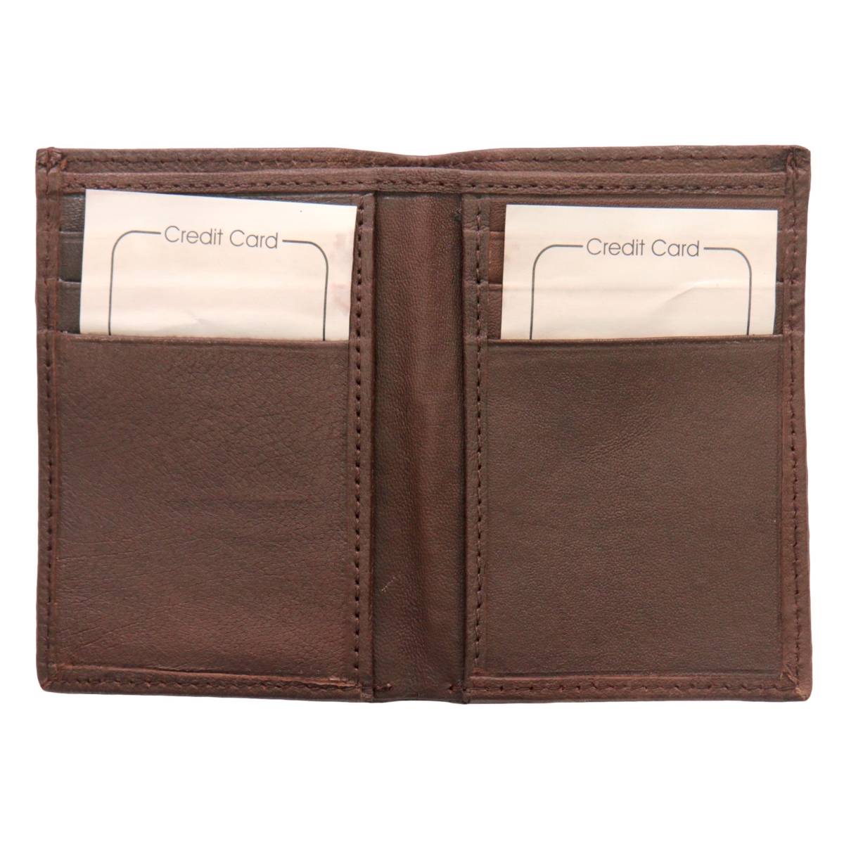 Picture of Hot Leathers WLD1021 Credit Card Holding Wallet - Brown - Small