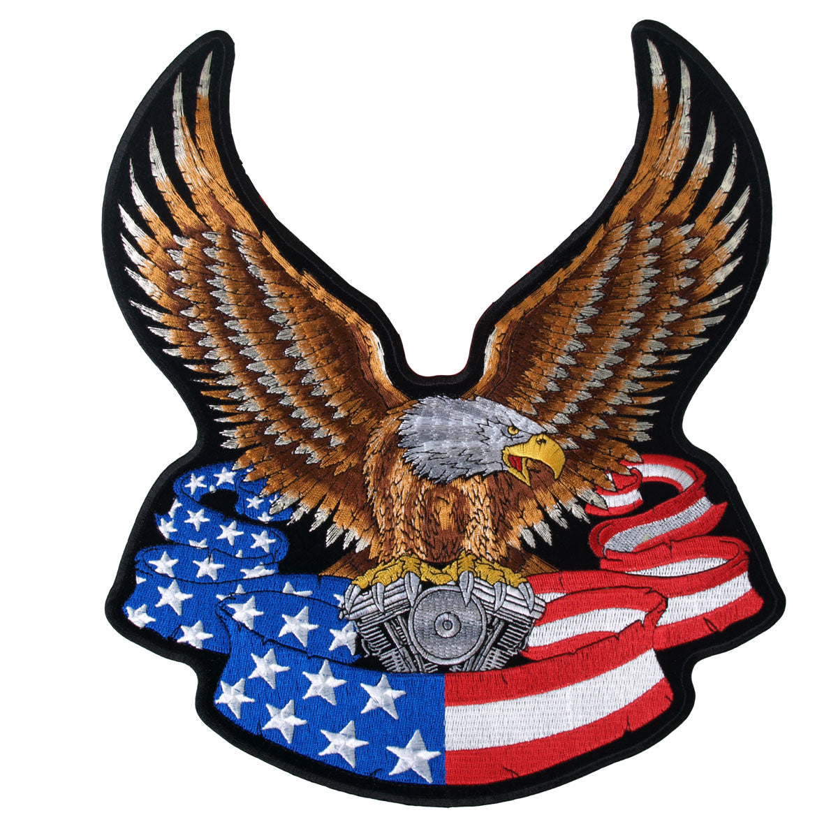 Picture of Hot Leathers PPA1092 3 x 4 in. Eagle Banner American Patch - Multi Color