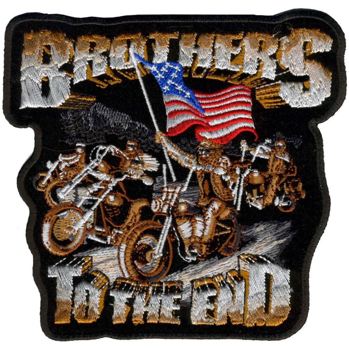 Picture of Hot Leathers PPA3420 5 x 5 in. Brothers Till the End Patch - Multi Color