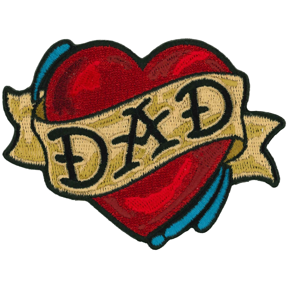 PPQ1540 3.5 x 3 in. Dad Heart Patch - Multi Color