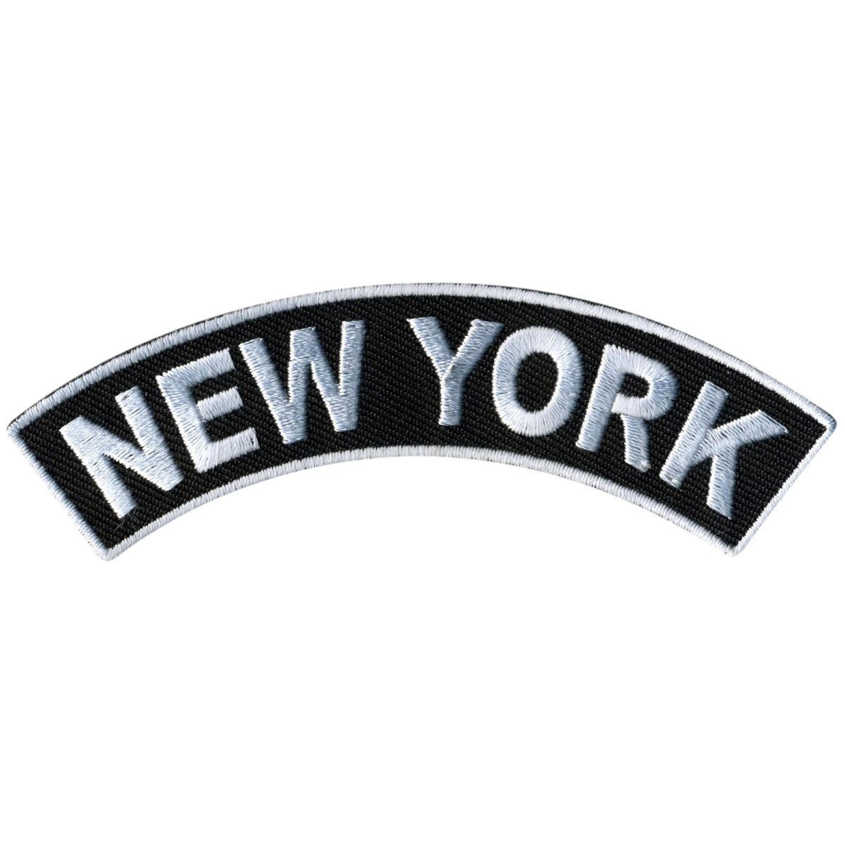 PPM4064 4 x 1 in.   York Top Rocker Patch - Black & White