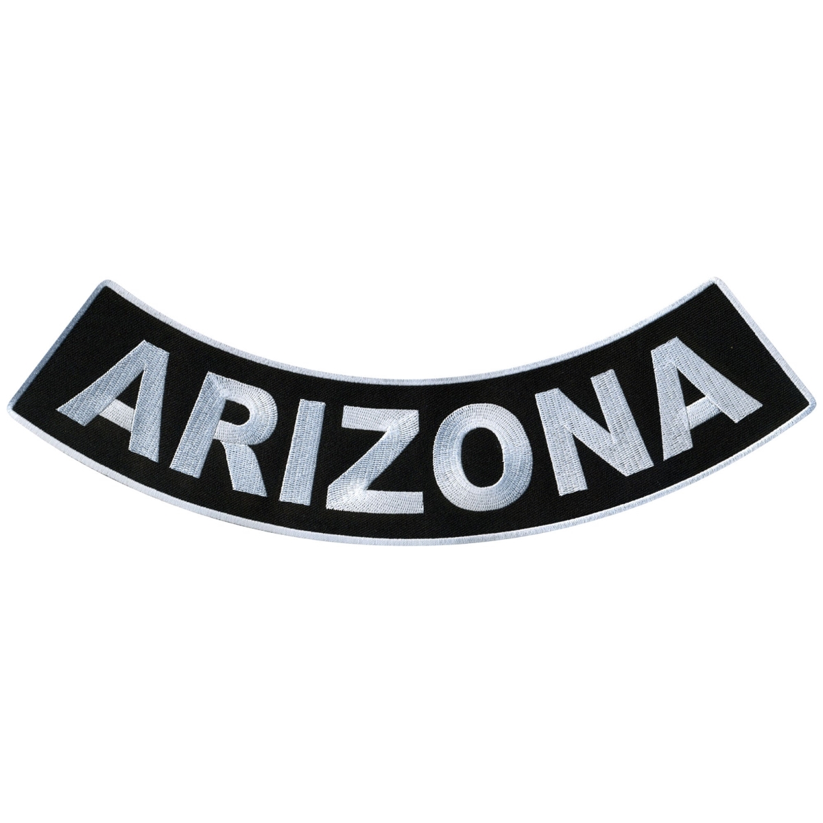 PPM5005 12 x 3 in. Arizona Bottom Rocker Patch - Black & White