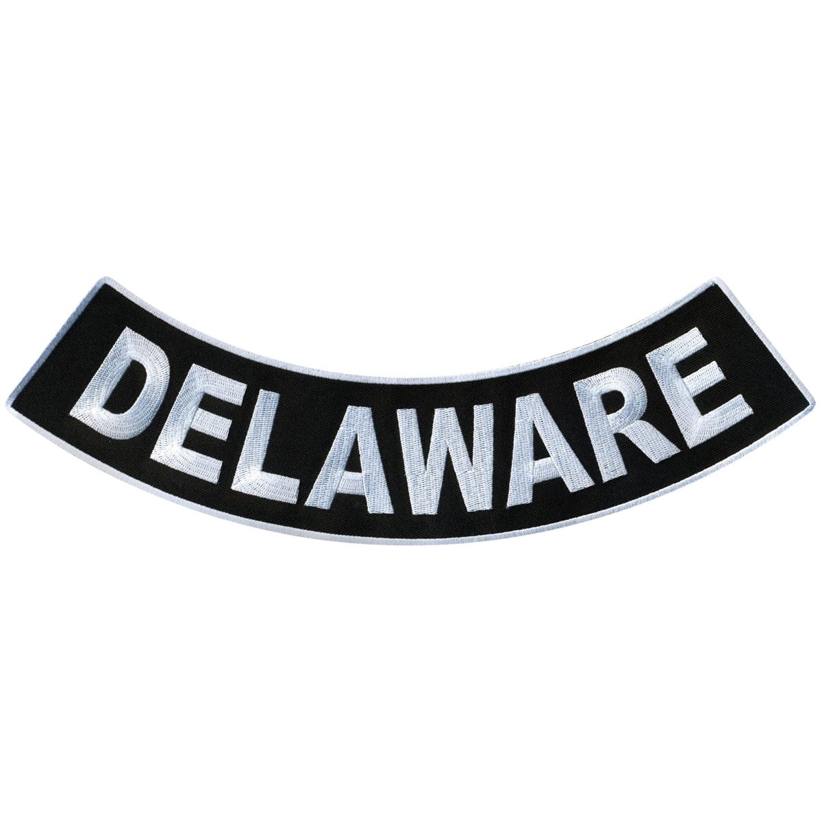 PPM5015 12 x 3 in. Delaware Bottom Rocker Patch - Black & White
