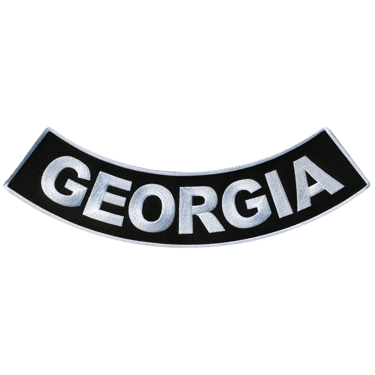 PPM5019 12 x 3 in. Georgia Bottom Rocker Patch - Black & White