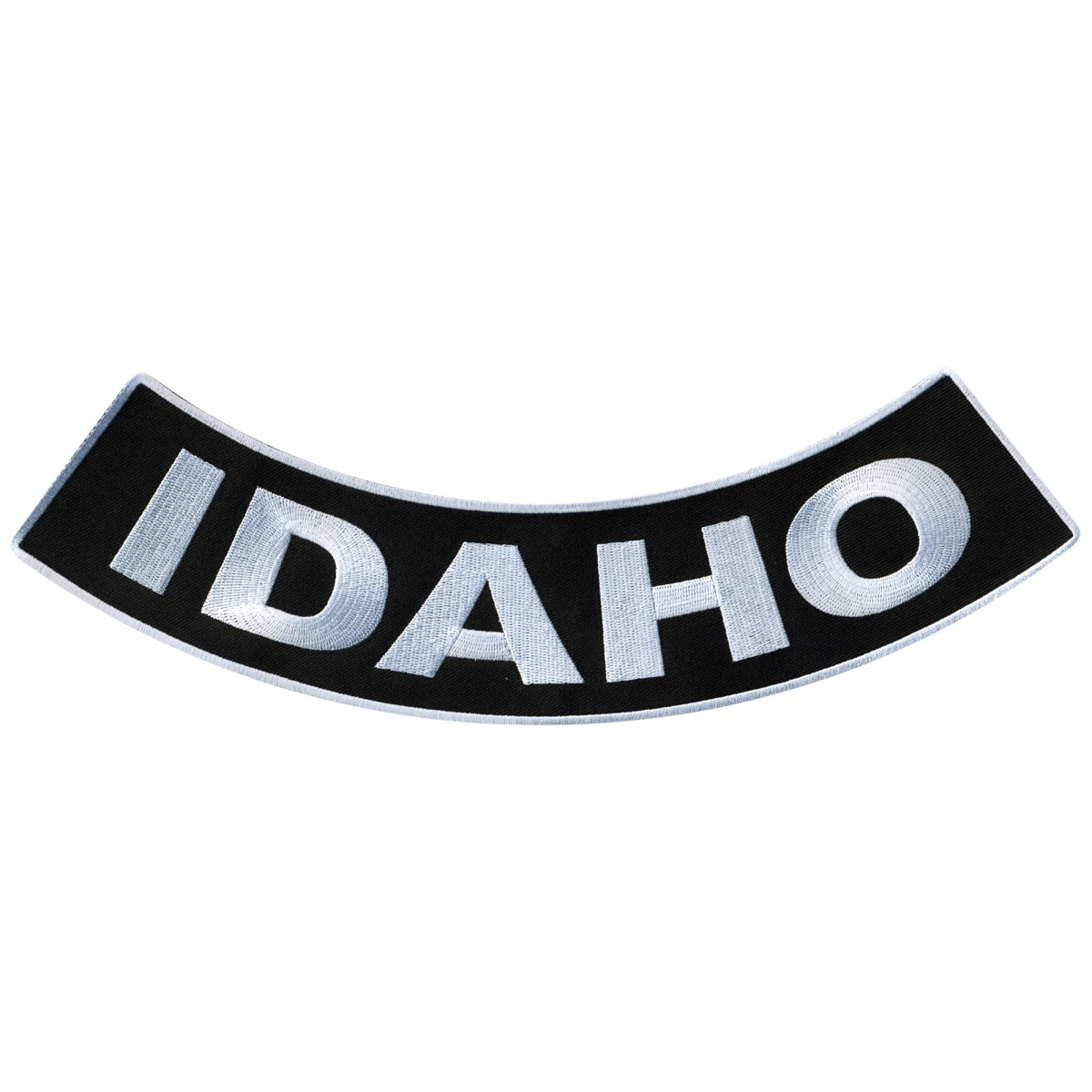 PPM5023 12 x 3 in. Idaho Bottom Rocker Patch - Black & White