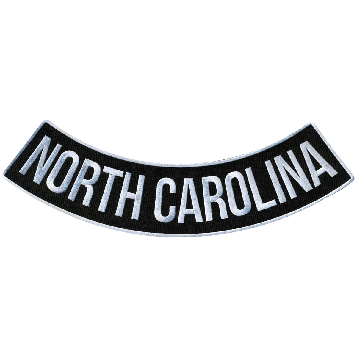 PPM5065 12 x 3 in. North Carolina Bottom Rocker Patch - Black & White