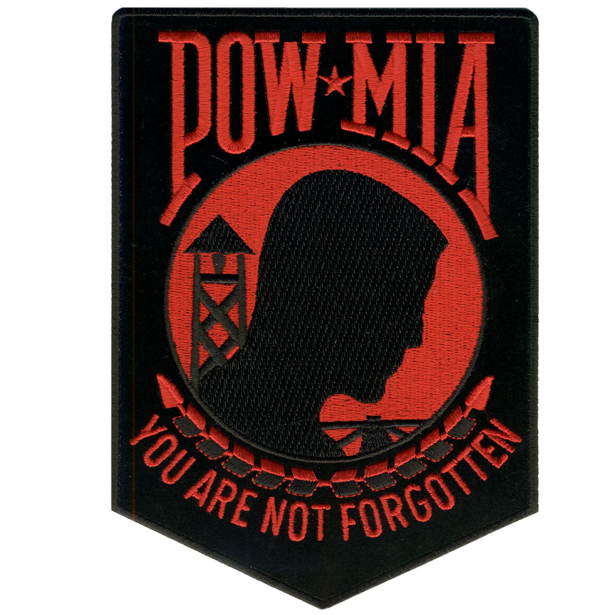 Picture of Hot Leathers PPA3092 3 x 4 in. Pow Mia Patch - Black & Red