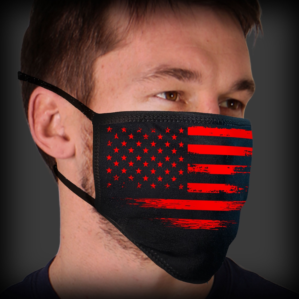 FMD1017 Flag Face Mask - Red - One Size Fits Most