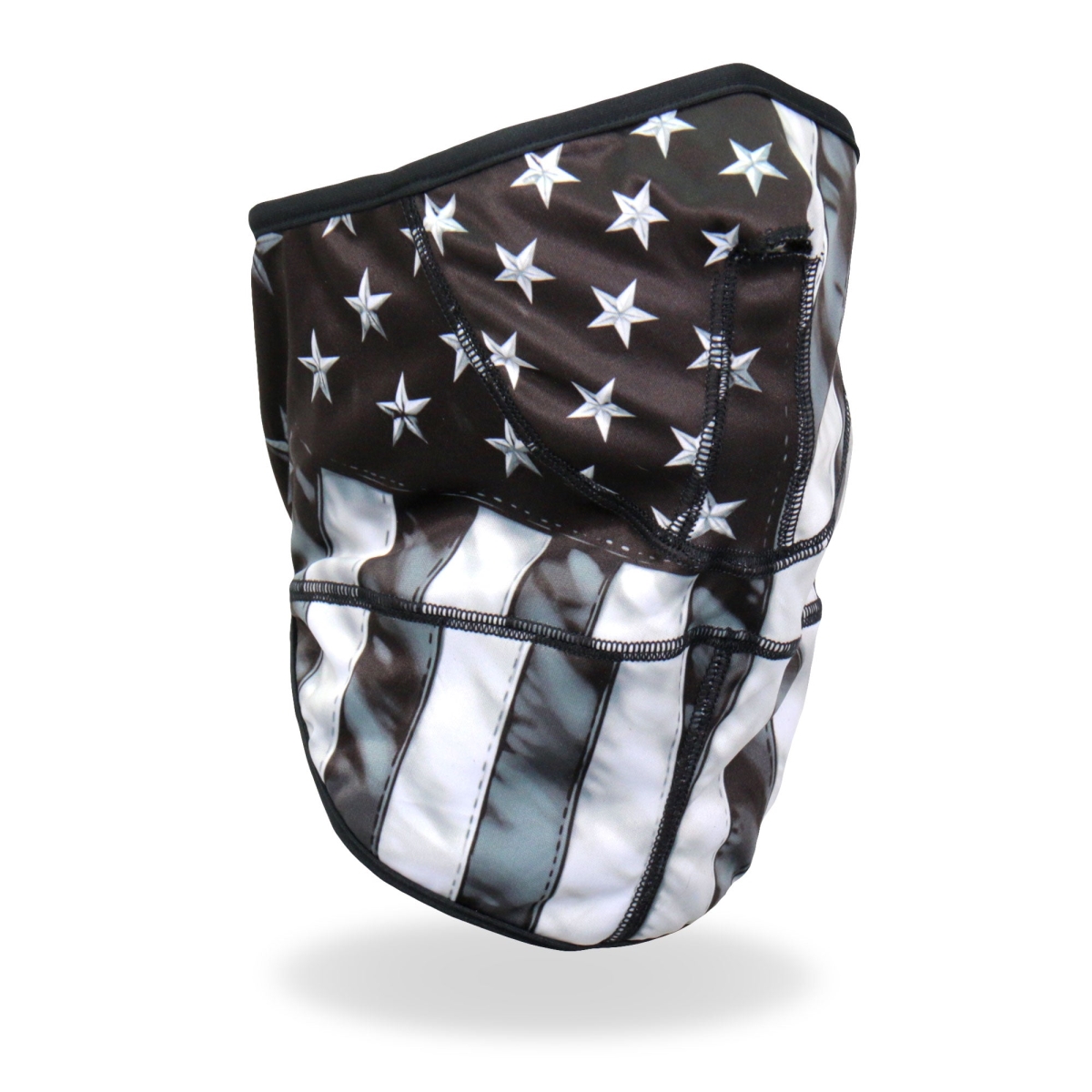 FWC2004 American Flag Face Wrap Neck Warmer - Grey - One Size Fits Most