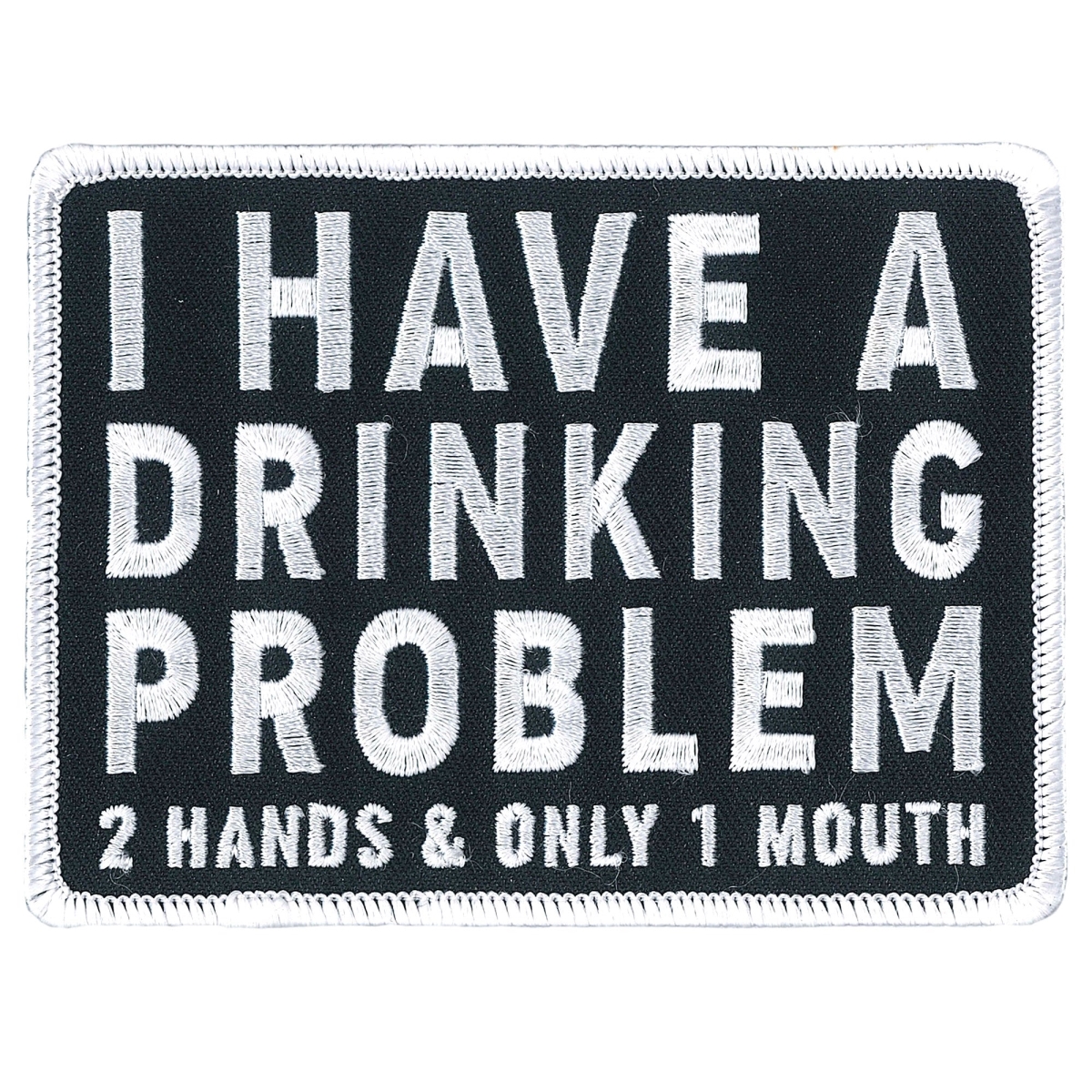 PPL9801 4 x 3 in. Drinking Problem Patch - Multi Color