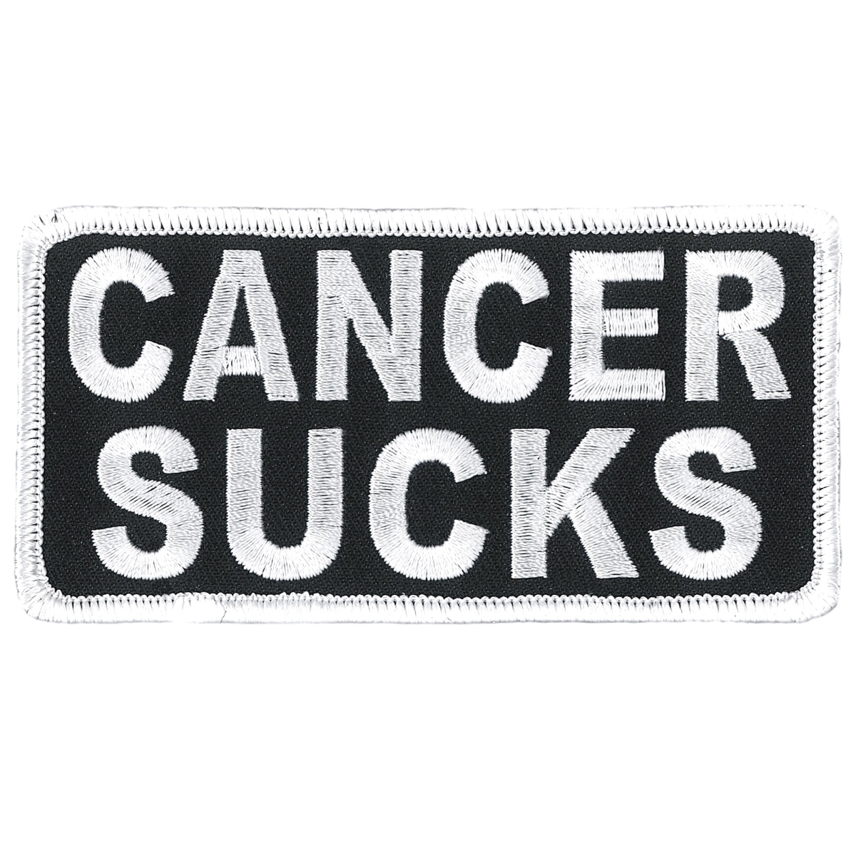 PPL9815 4 x 2 in. Cancer Sucks Patch - White