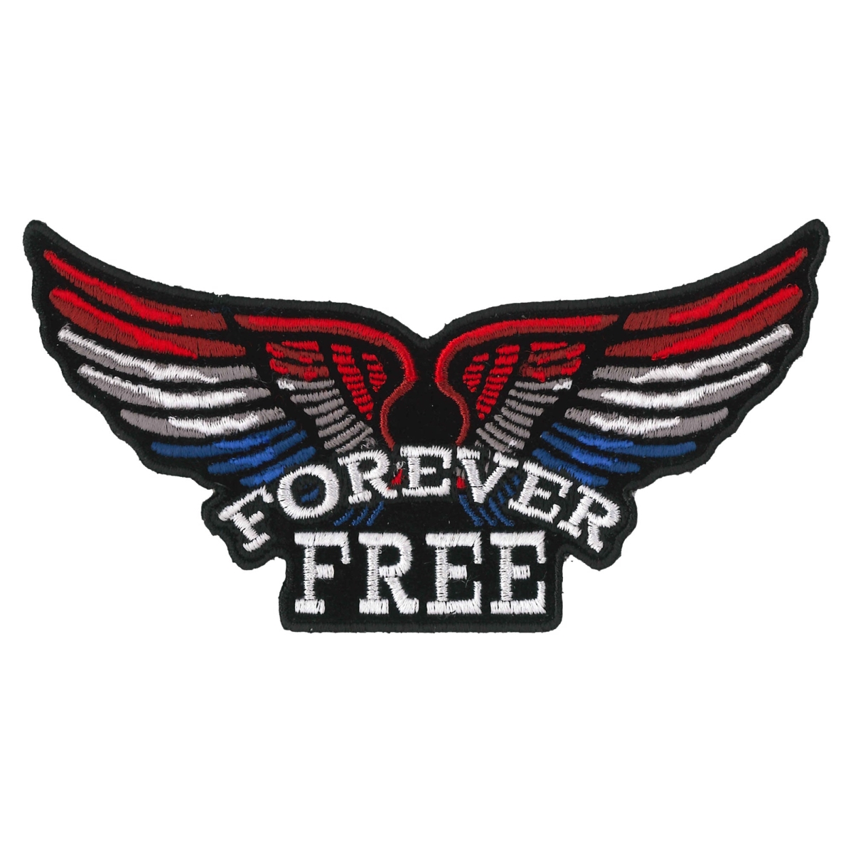 ppq1490 5 x 2.5 in. Flag Wings Patch - Multi Color