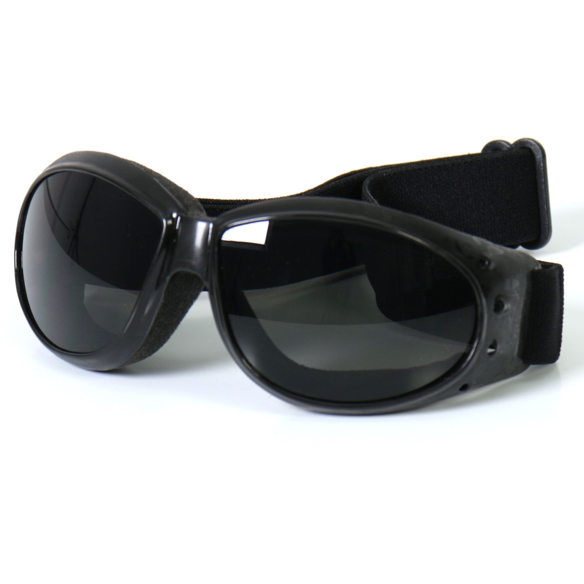 SGG1004 Eliminator Style Motorcycle Riding Goggles with Lenses - Smoke