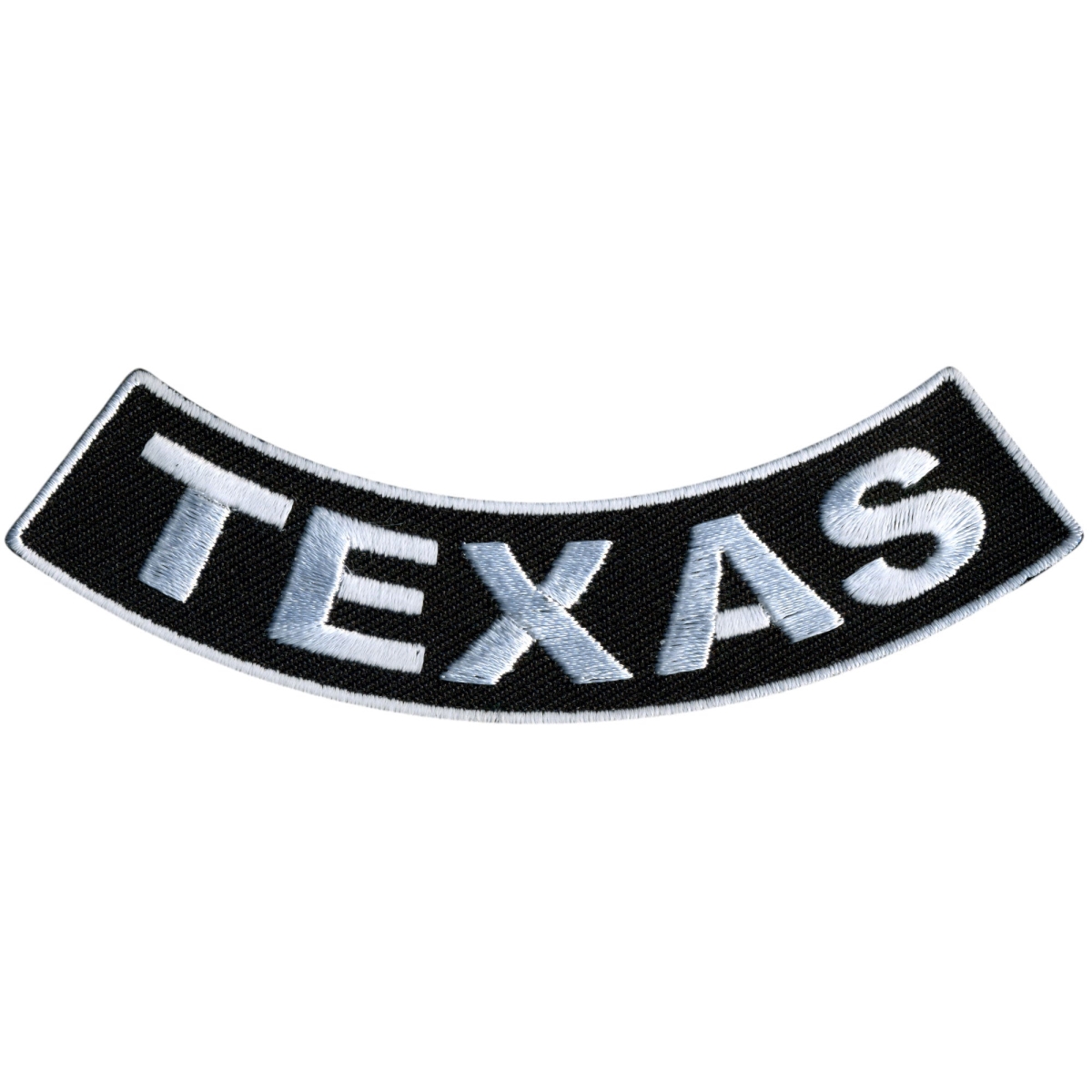 PPM5086 4 x 1 in. Texas Bottom Rocker Patch - Black & White