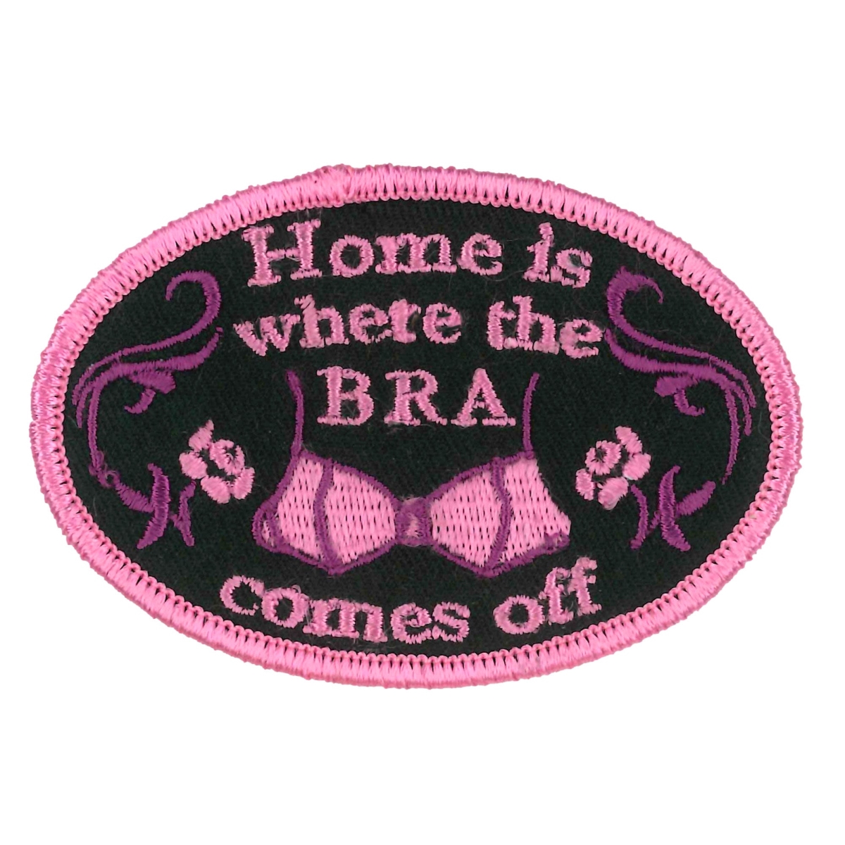 PPW1088 3 x 2 in. Bra Comes Off Embroidered Patch - Multi Color
