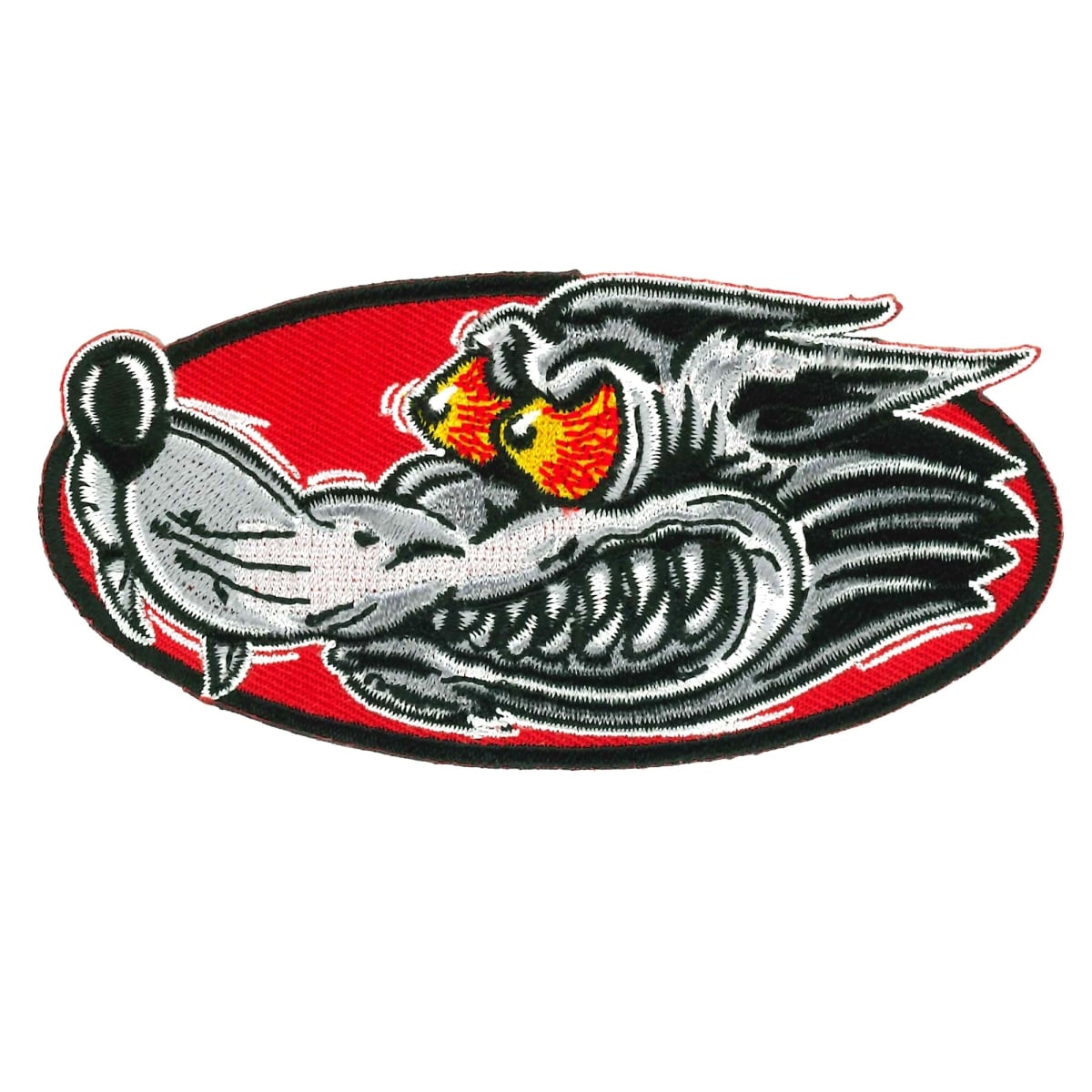 PPQ2180 4 x 2 in. Race Wolf Patch - Multi Color